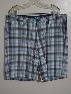 Gotcha Blue Plaid Shorts Size 42